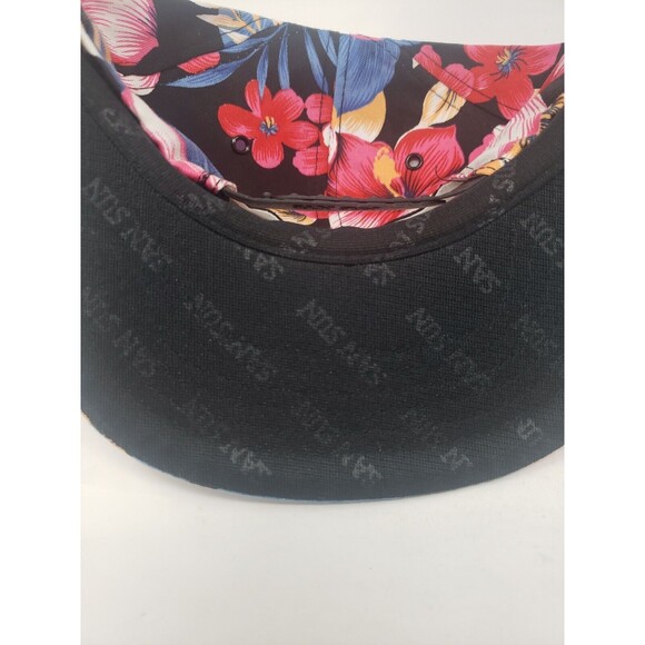 San Sun Vintage Sun Land Beef Co Hawaiian Print Snapback Hat Braided Cord NOS - Picture 11 of 14